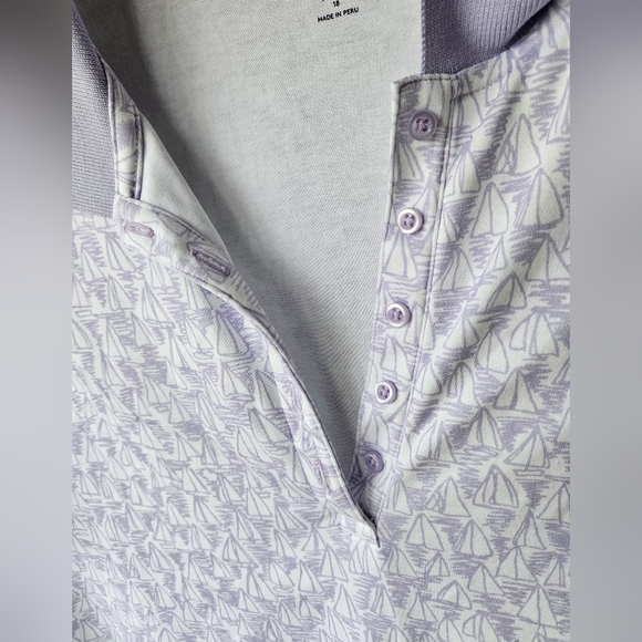Lands' End Sail Boat polo all over print 18 women's ((rgt) - Picture 6 of 7